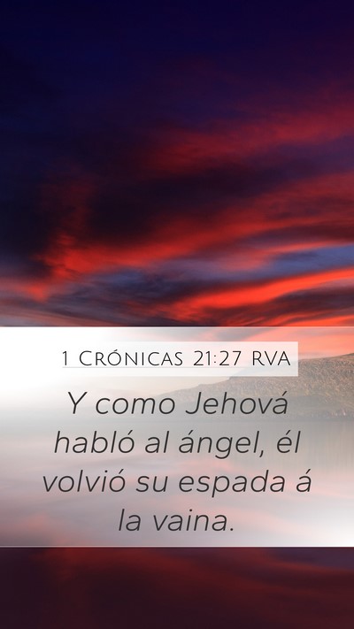 1 Crónicas 21:27 RVA Bible Verse Image