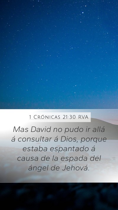 1 Crónicas 21:30 RVA Bible Verse Image