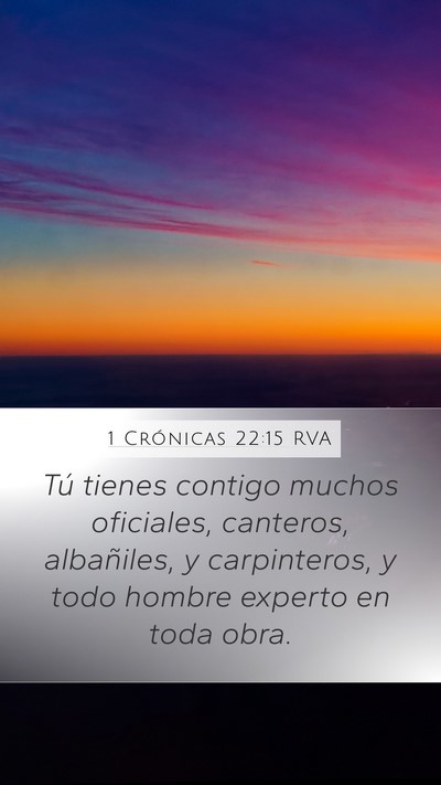 1 Crónicas 22:15 RVA Bible Verse Image