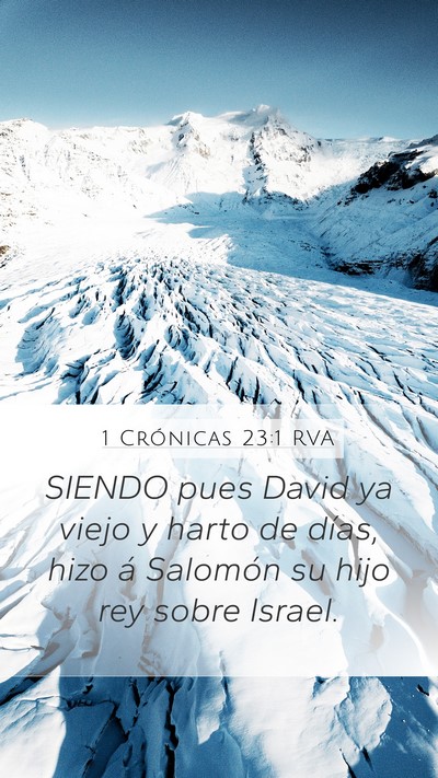 1 Crónicas 23:1 RVA Bible Verse Image