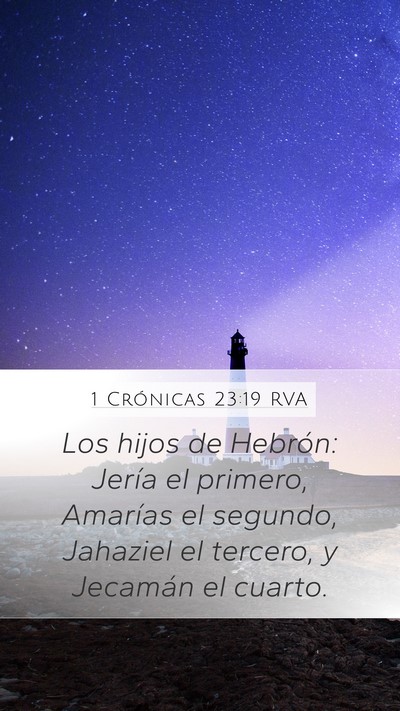 1 Crónicas 23:19 RVA Bible Verse Image