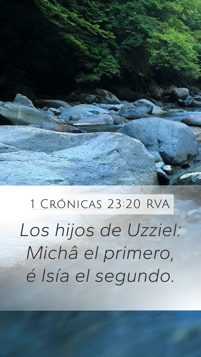1 Crónicas 23:20 RVA Bible Verse Image