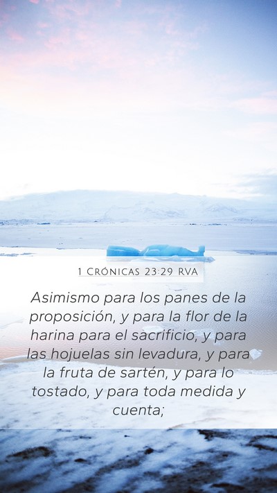 1 Crónicas 23:29 RVA Bible Verse Image
