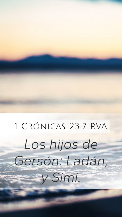 1 Crónicas 23:7 RVA Bible Verse Image