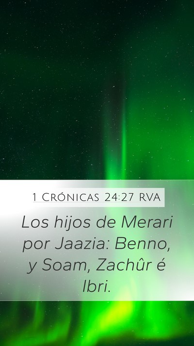 1 Crónicas 24:27 RVA Bible Verse Image