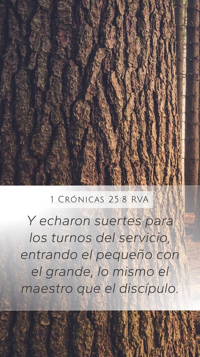 1 Crónicas 25:8 RVA Bible Verse Image