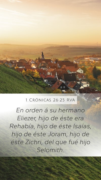 1 Crónicas 26:25 RVA Bible Verse Image