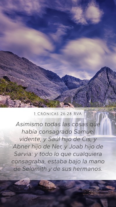 1 Crónicas 26:28 RVA Bible Verse Image