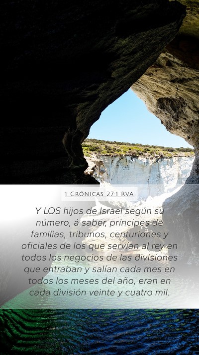 1 Crónicas 27:1 RVA Bible Verse Image