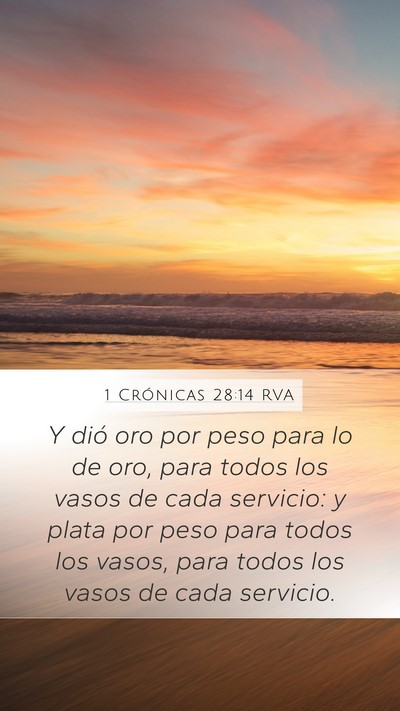 1 Crónicas 28:14 RVA Bible Verse Image