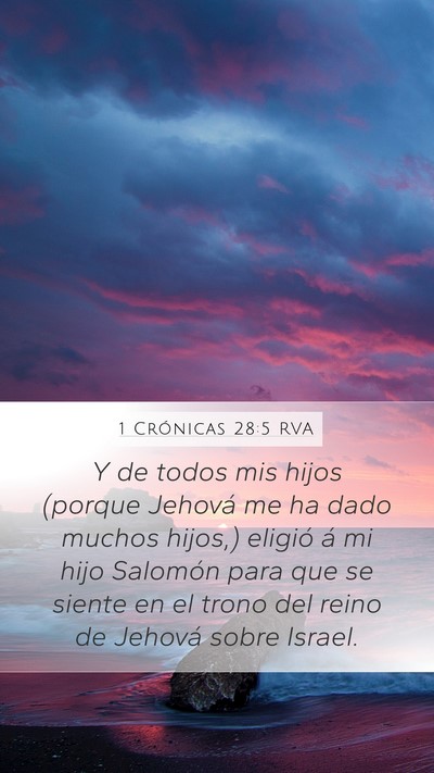 1 Crónicas 28:5 RVA Bible Verse Image