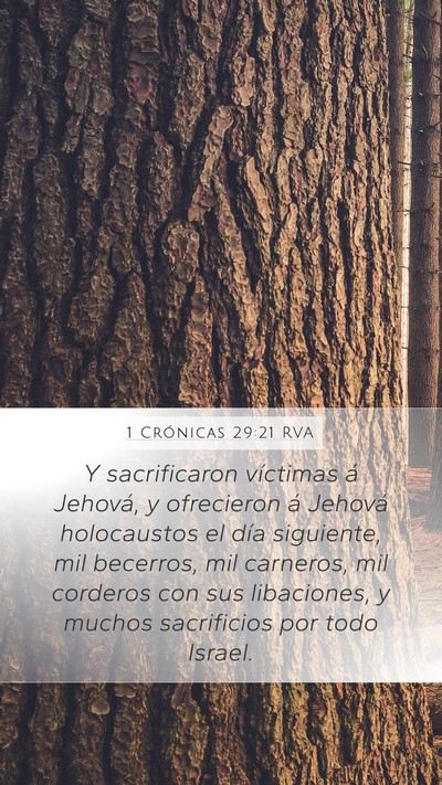 1 Crónicas 29:21 RVA Bible Verse Image
