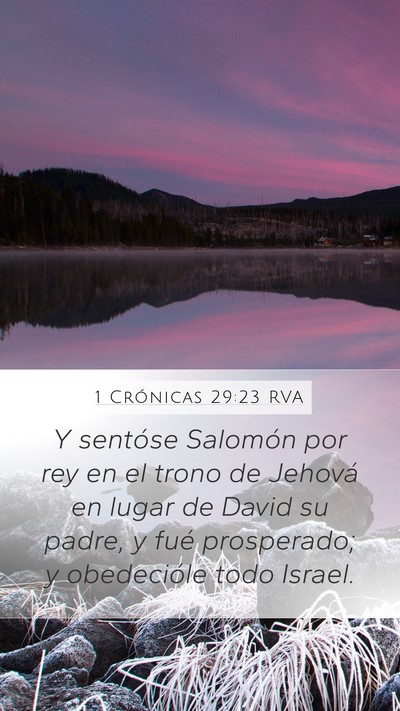 1 Crónicas 29:23 RVA Bible Verse Image
