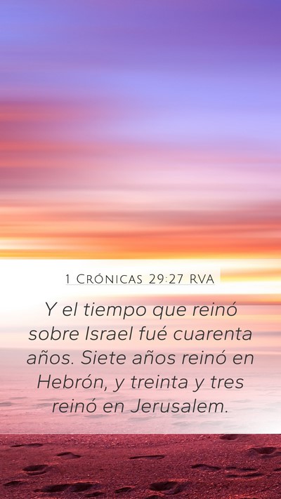 1 Crónicas 29:27 RVA Bible Verse Image