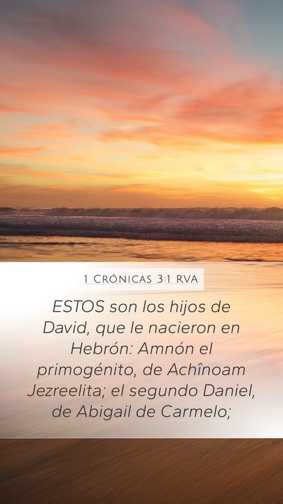 1 Crónicas 3:1 RVA Bible Verse Image