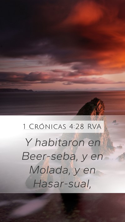 1 Crónicas 4:28 RVA Bible Verse Image