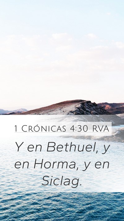 1 Crónicas 4:30 RVA Bible Verse Image