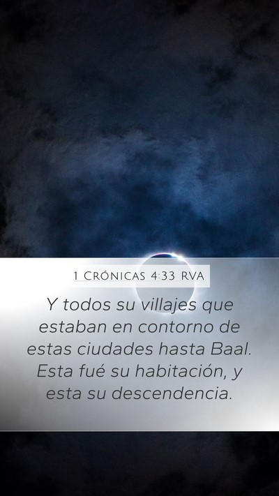 1 Crónicas 4:33 RVA Bible Verse Image