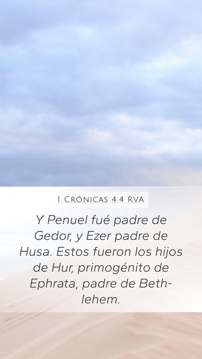 1 Crónicas 4:4 RVA Bible Verse Image