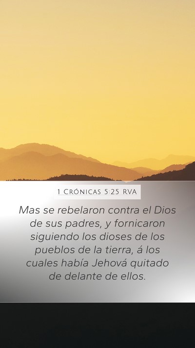 1 Crónicas 5:25 RVA Bible Verse Image