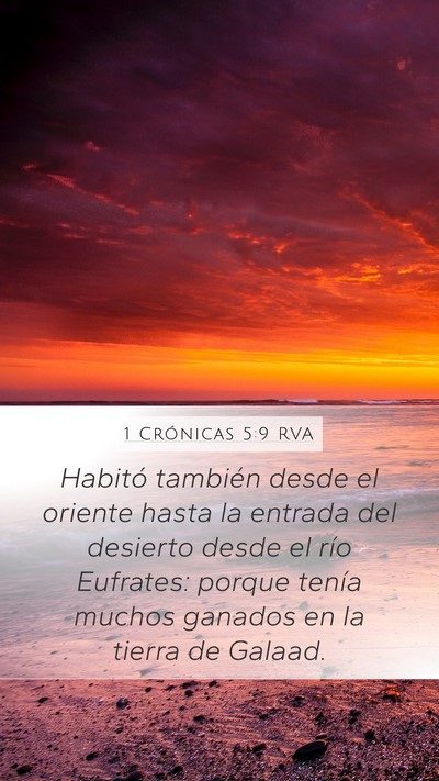 1 Crónicas 5:9 RVA Bible Verse Image