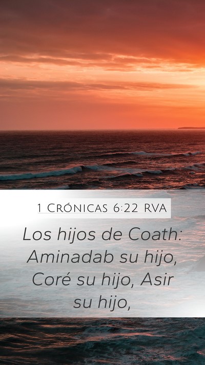 1 Crónicas 6:22 RVA Bible Verse Image