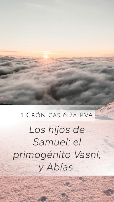 1 Crónicas 6:28 RVA Bible Verse Image