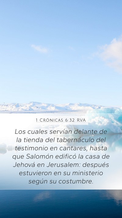 1 Crónicas 6:32 RVA Bible Verse Image