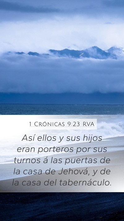 1 Crónicas 9:23 RVA Bible Verse Image