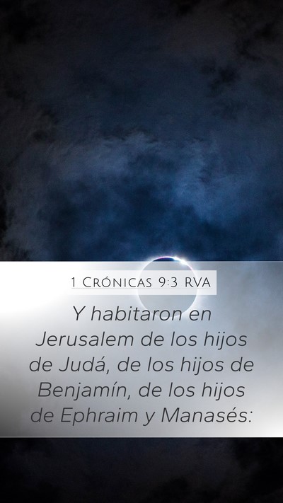 1 Crónicas 9:3 RVA Bible Verse Image