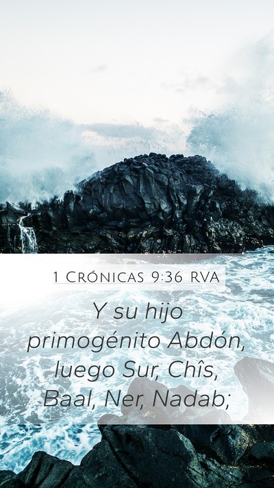 1 Crónicas 9:36 RVA Bible Verse Image