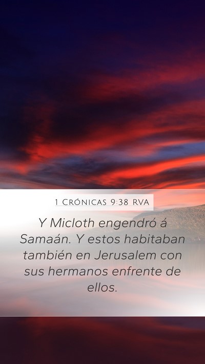 1 Crónicas 9:38 RVA Bible Verse Image