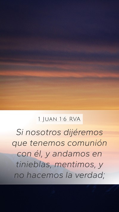 1 Juan 1:6 RVA Bible Verse Image