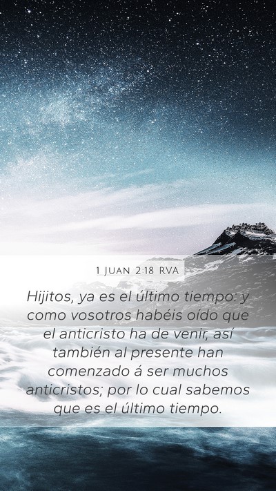 1 Juan 2:18 RVA Bible Verse Image