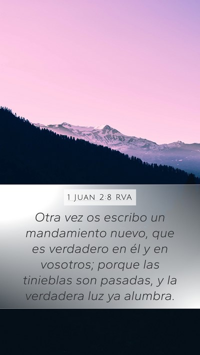 1 Juan 2:8 RVA Bible Verse Image