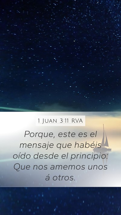 1 Juan 3:11 RVA Bible Verse Image