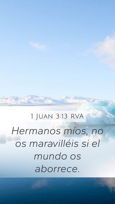 1 Juan 3:13 RVA Bible Verse Image