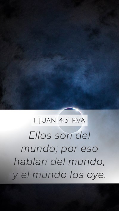1 Juan 4:5 RVA Bible Verse Image
