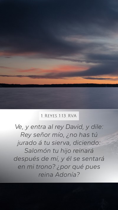 1 Reyes 1:13 RVA Bible Verse Image