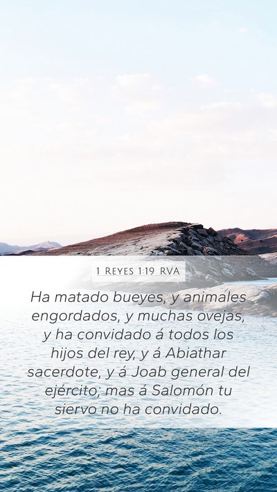 1 Reyes 1:19 RVA Bible Verse Image