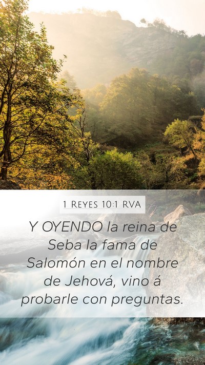 1 Reyes 10:1 RVA Bible Verse Image