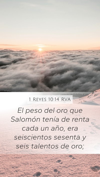1 Reyes 10:14 RVA Bible Verse Image