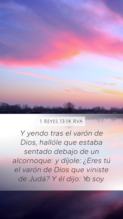 1 Reyes 13:14 RVA Mobile Phone Wallpaper - Y yendo tras el varón de Dios, hallóle que - Mobile Bible Verse Wallpaper