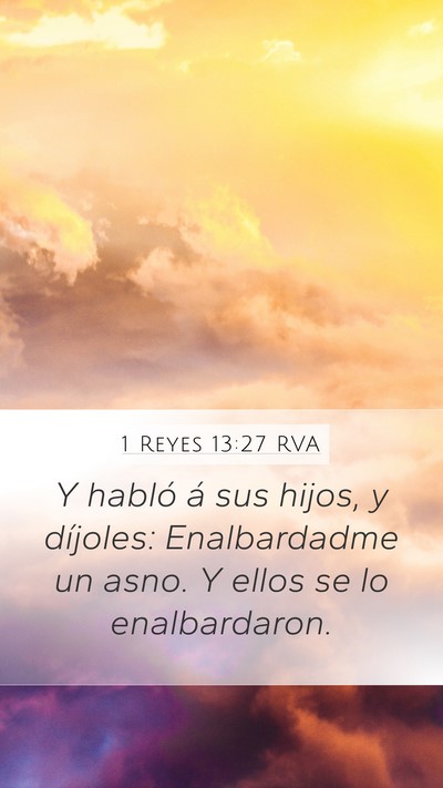 1 Reyes 13:27 RVA Bible Verse Image