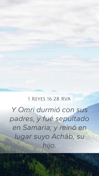 1 Reyes 16:28 RVA Bible Verse Image