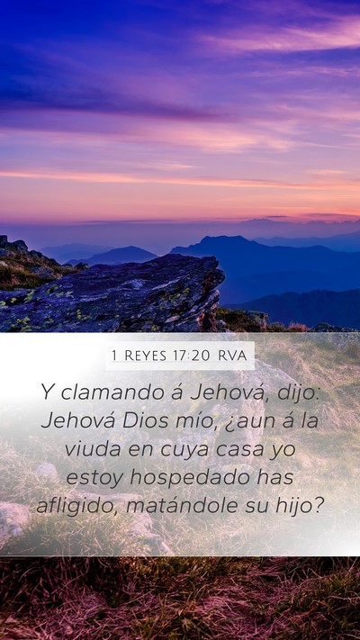 1 Reyes 17:20 RVA Bible Verse Image