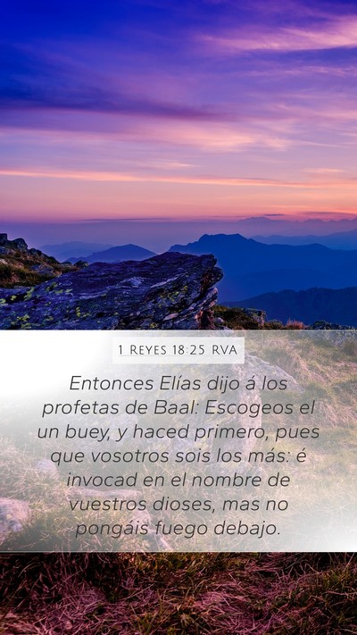 1 Reyes 18:25 RVA Bible Verse Image
