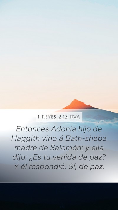 1 Reyes 2:13 RVA Bible Verse Image