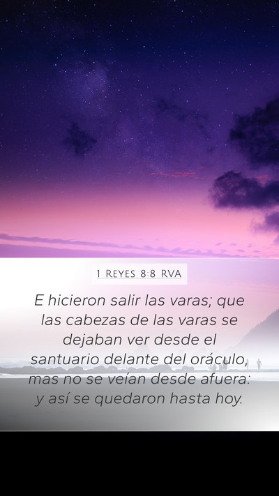 1 Reyes 8:8 RVA Bible Verse Image