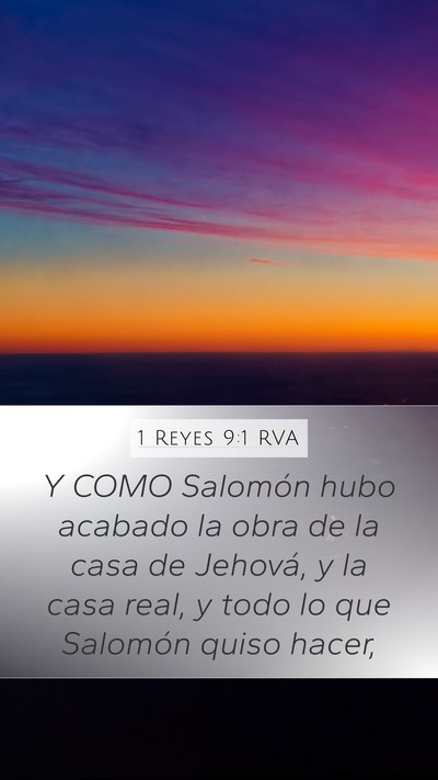 1 Reyes 9:1 RVA Bible Verse Image